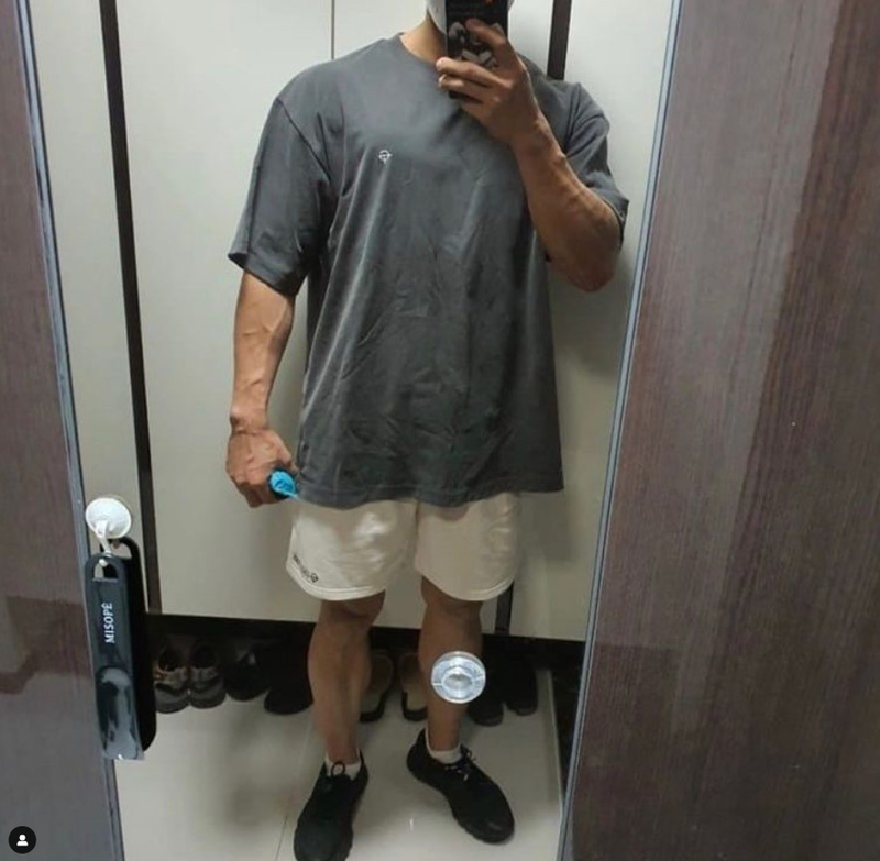 Muscle Spring/Summer New Men's Sports Running Fitness Training Cotton Loose Elastic Oversize Short Sleeve T-shirt_voghion.com