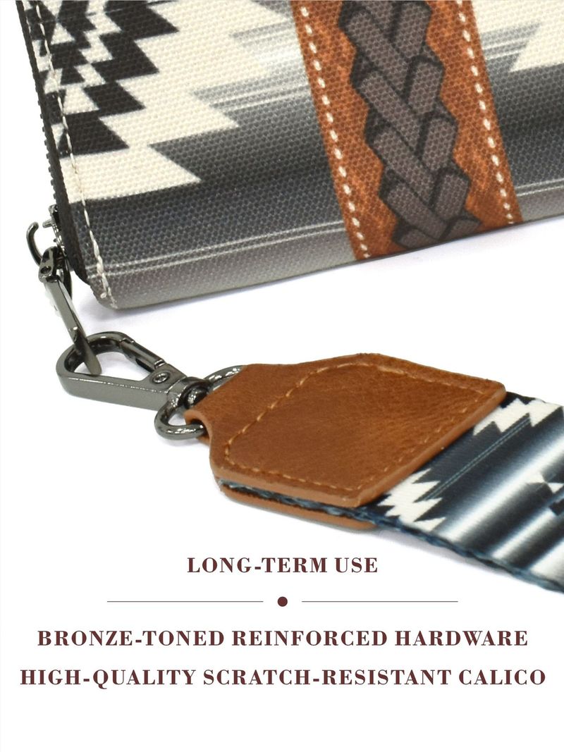 Portfel Western Wristlet Bohemian Aztec Credit Card Holder Portfel Clutch Torba na ramię dla kobiet_voghion.com