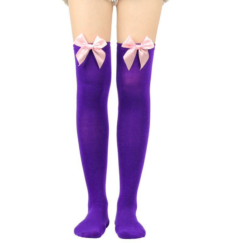 Calze sexy con fiocco per San Valentino sopra il ginocchio, calze alte, calze da donna, calze per feste di appuntamenti_voghion.com