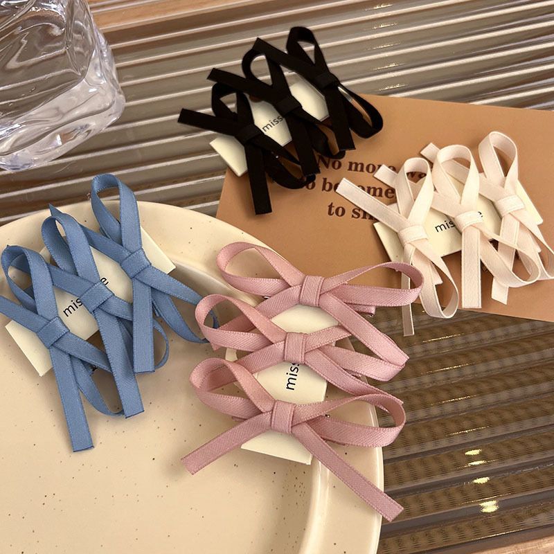 Clip a una linea in stile pizzo francese con nastro dall'atmosfera dolce e speziata Fermaglio per capelli intrecciato con fiocco piccolo Clip per copricapo con acconciatura da principessa_voghion.com