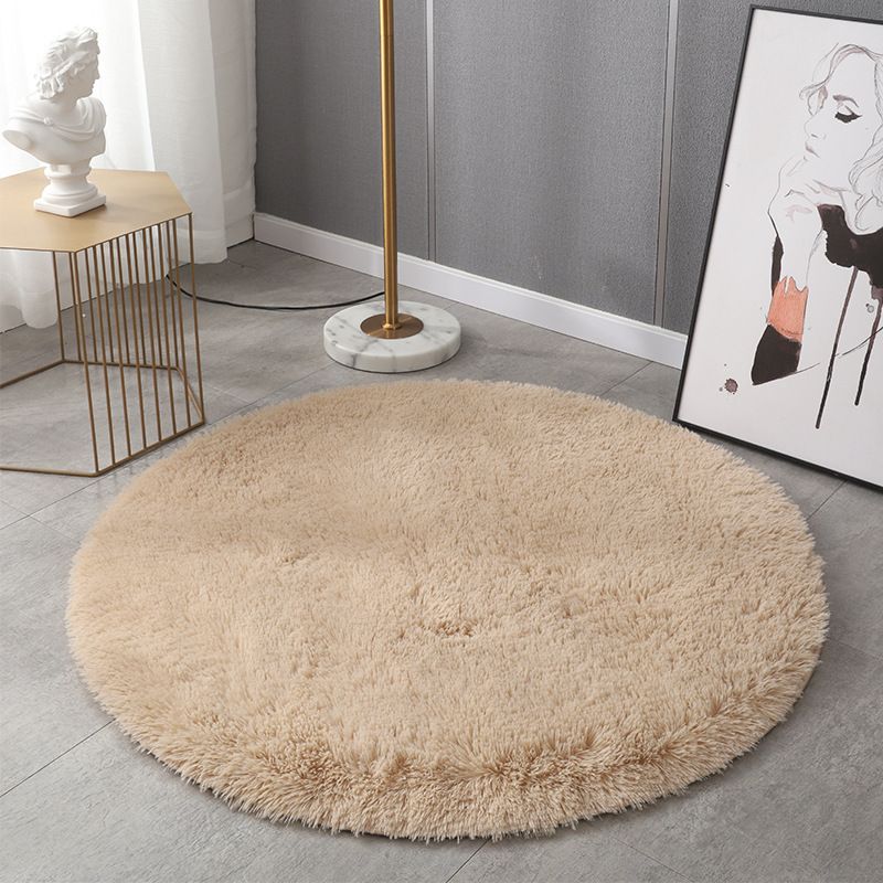 Weicher, zotteliger, runder PVC-Teppich – Plüschige, rutschfeste Bodenmatte für Wohnzimmer, Schlafzimmer und Eingangsbereich (mehrere Farben und Größen, leicht zu reinigen)_voghion.com