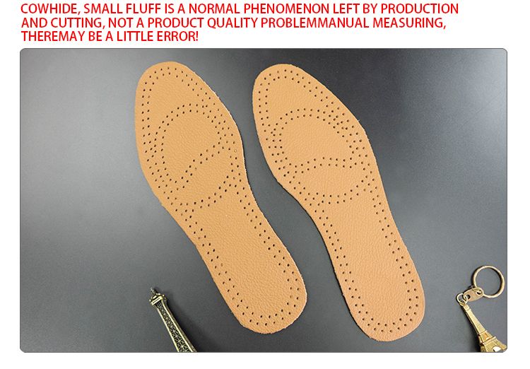V First Layer Cowhide Leather Massage Shock Absorption Deodorant Breathable Insoles, Latex High Elastic Sports Insoles_voghion.com