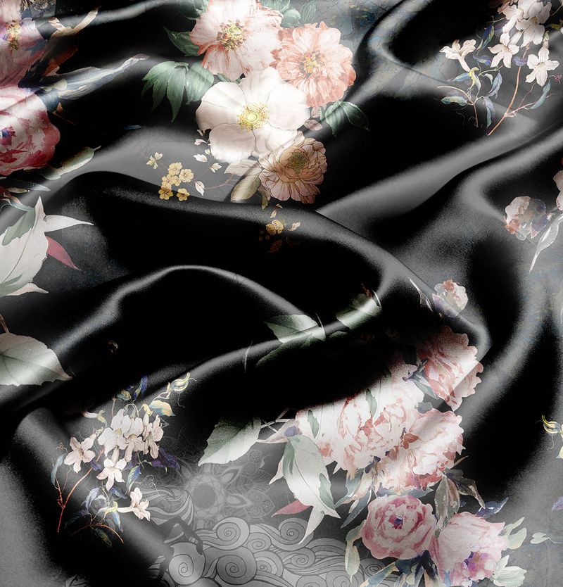 Premium 1.37m Silk-Satin Long Pillow - Dual Support For Couples & Families (Breathable Printed Design Hypoallergenic Luxury Bedding Accessory)_voghion.com