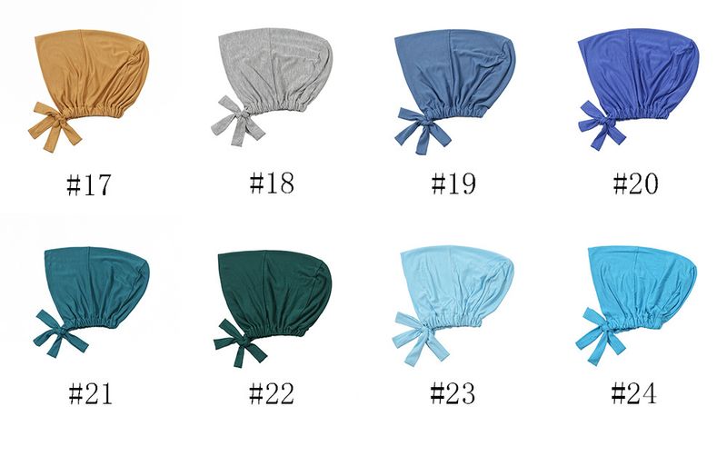 Pañuelo para la cabeza ajustable con banda elástica de color sólido MSL10_voghion.com