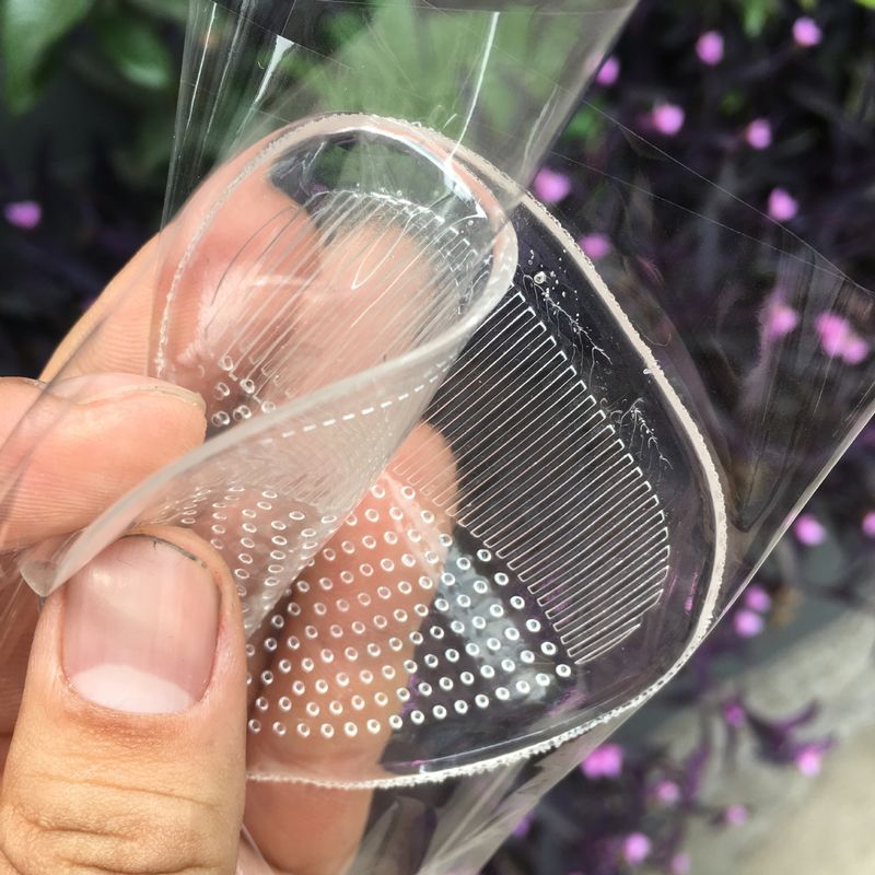Silikon-Vorfußpolster, Vorderfuß-Halbpolster, Einlegesohlen in halber Größe, transparent, rutschfest, Crystal Jelly-Vorfußpolster_voghion.com