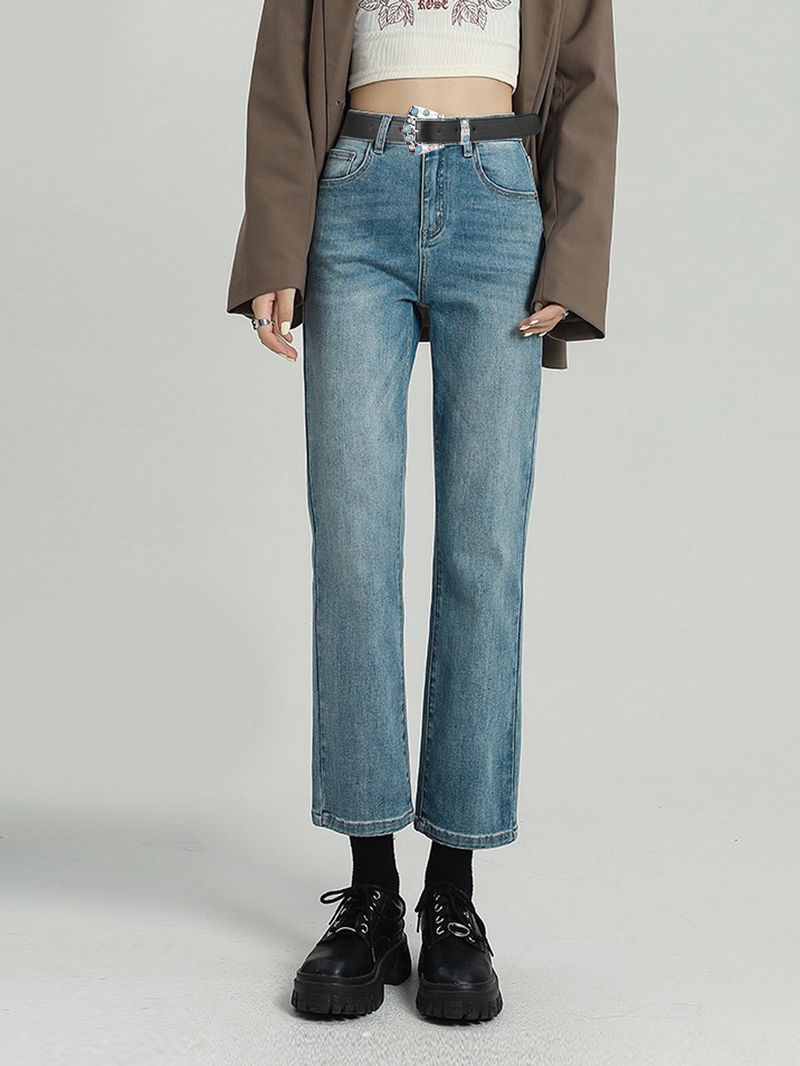 Neuer europäischer und amerikanischer Gürtel für Damen, cooler, vielseitiger Jeansgürtel im Instagram-Stil mit eingelegten blauen Edelsteinen im Vintage-Stil_voghion.com