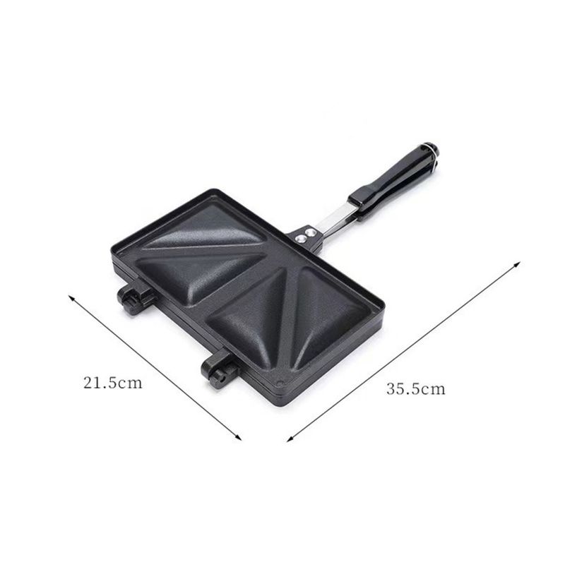Heimgebrauch Sandwich Toast Form Doppelseitige Braten Frühstück Ei Outdoor Gas Camping Grill Pan_voghion.com