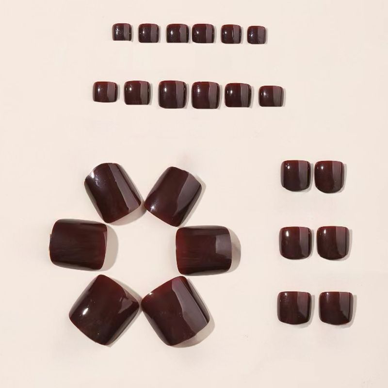 Solid Color Toe Nail Wear Nail Glossy High End Solid Color Nail Art High End Wear Nail_voghion.com