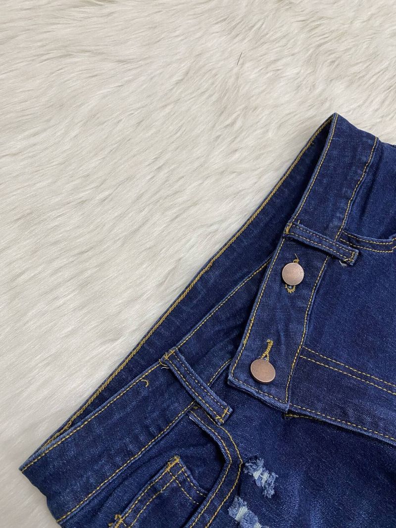Abbigliamento donna autunno e inverno dritto personalità elastico in vita taglio nappa jeans_voghion.com