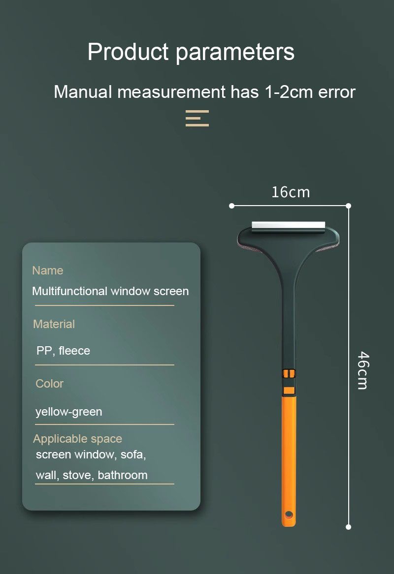 Multifunktionale Anti-Mücken-Siebbürste, Glasbürste, Trocken Und Nass, Dual-Use-Haushaltsreinigung, Staubbürste, Fensterreinigungswerkzeug_voghion.com
