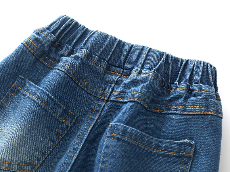 barns vår- och höstkostym baby boy långärmad rutig skjortväska jeansbyxor 2-delat set_voghion.com