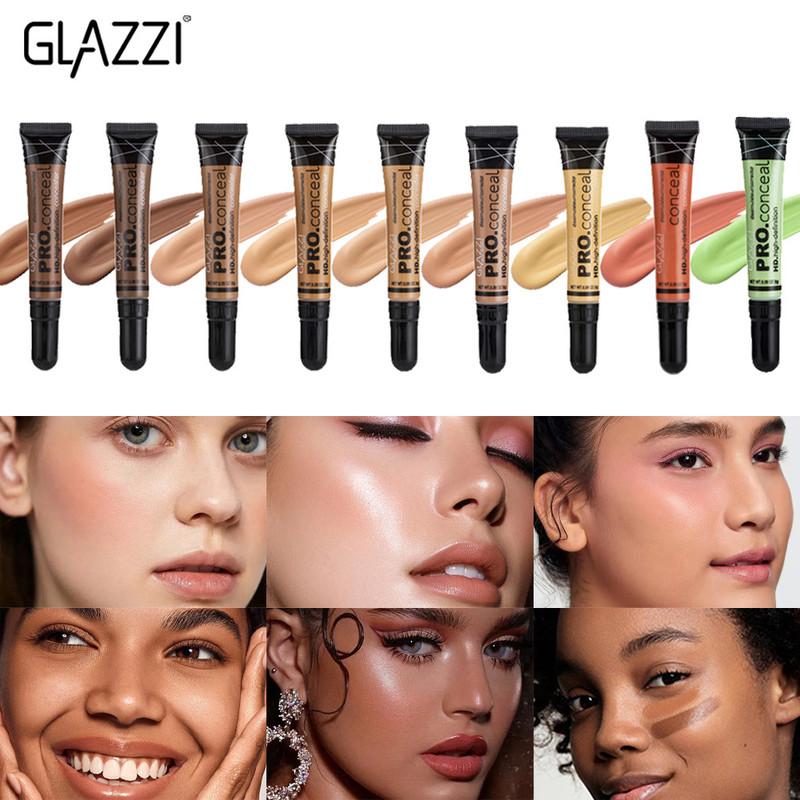 GLAZZI9 color acne black eye circles, durable non sticking powder, concealer, liquid foundation, makeup_voghion.com