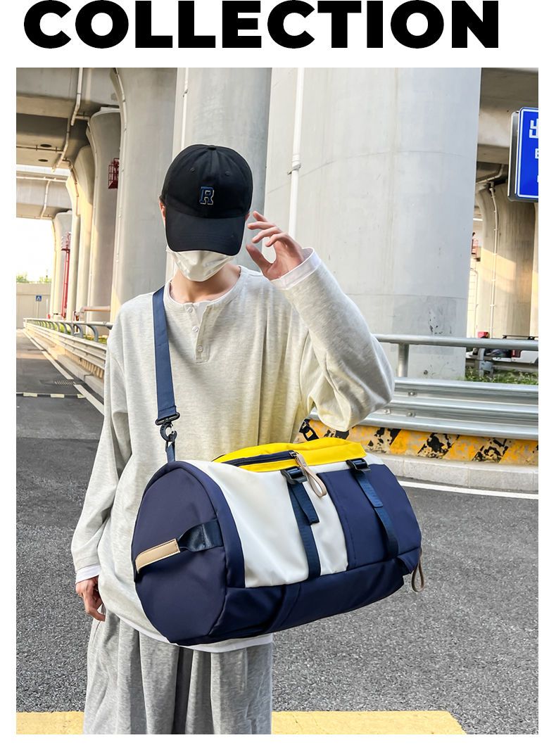 Multifunktionaler trendiger Sport-Reiserucksack, Schulhandtasche, Gepäck, Fitnessstudio, Herren-Umhängetasche mit großer Kapazität_voghion.com