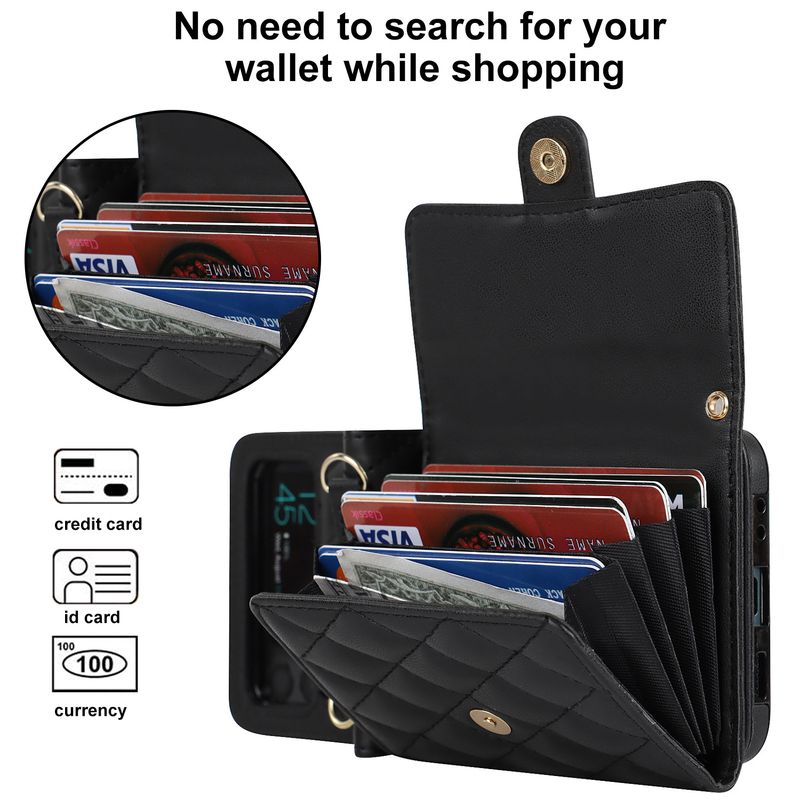 Z Flip4 5 Crossbody składany futerał na telefon skórzany pokrowiec akordeonowy odpowiedni do małego etui ochronnego na telefon Flip6_voghion.com