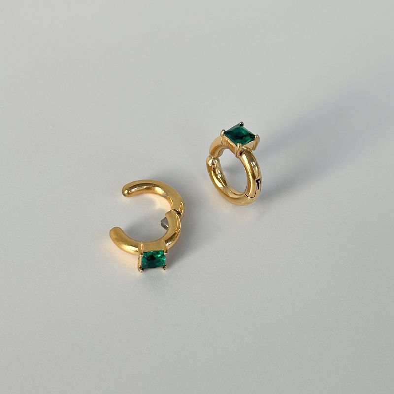 In Stock Factory Wholesale European And American Cross-Border Fashionable INS Retro Titanium Steel Square Water Drop_voghion.com