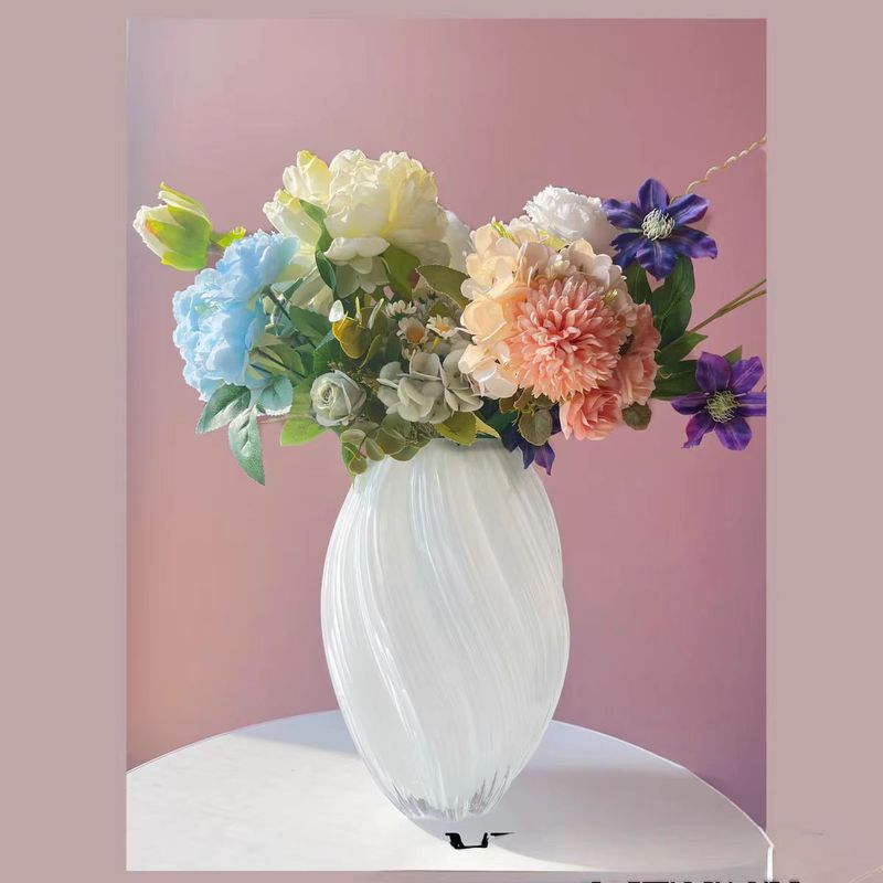 Ins Style European Minimalist Niche Creative Light Luxury High-end Dining Table Living Room Decoration Hydroponic Flower_voghion.com