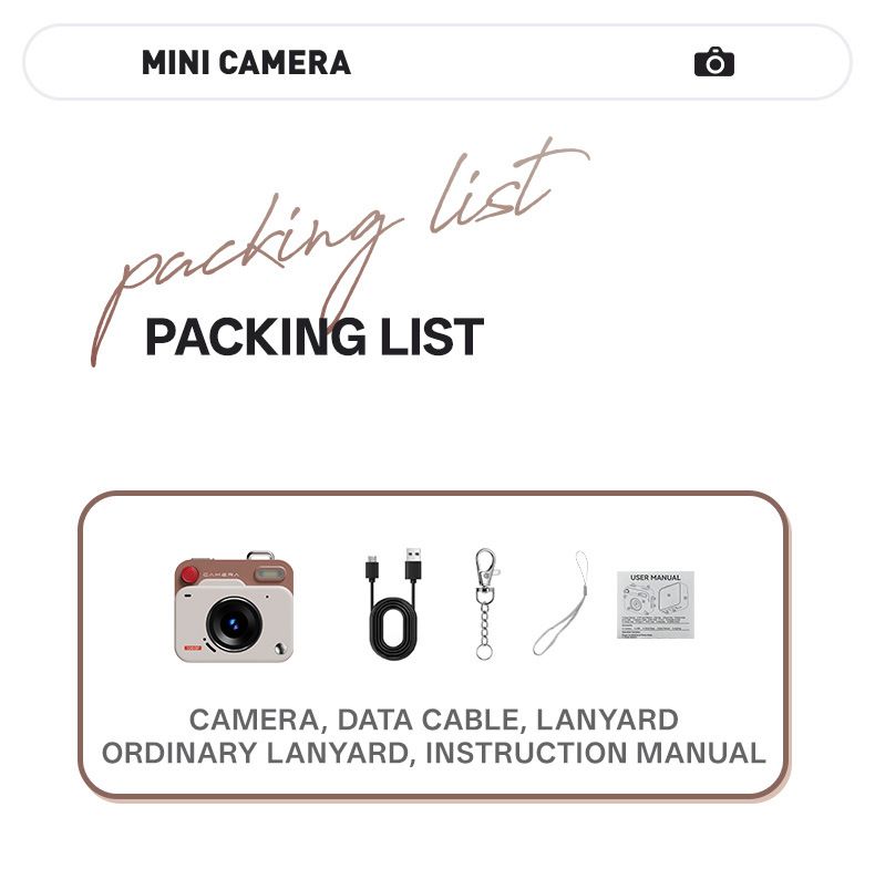 New CCD Retro Mini Digital Camera, Small Portable Travel Camera For Students With Photo & Video Recording, HD 48MP Picture Quality For School Campus L_voghion.com