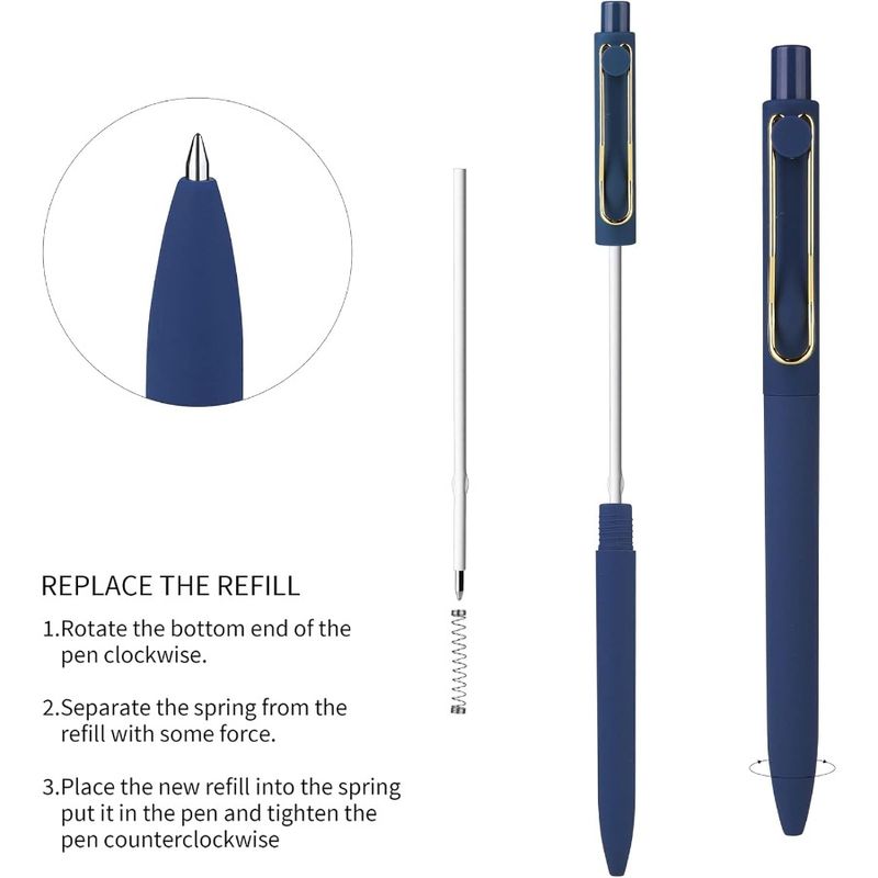 Writing Pens Fine Point Smooth Personalized Ballpoint Pens Bulk Flair Teacher Pens Black Ink 1.0 Mm Journaling Pen Aesthetic Gi_voghion.com