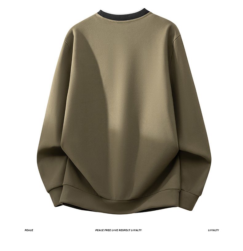 Pull col rond pour homme, polaire, automne et hiver, coupe ample, chaud et décontracté, idéal pour l'hiver._voghion.com