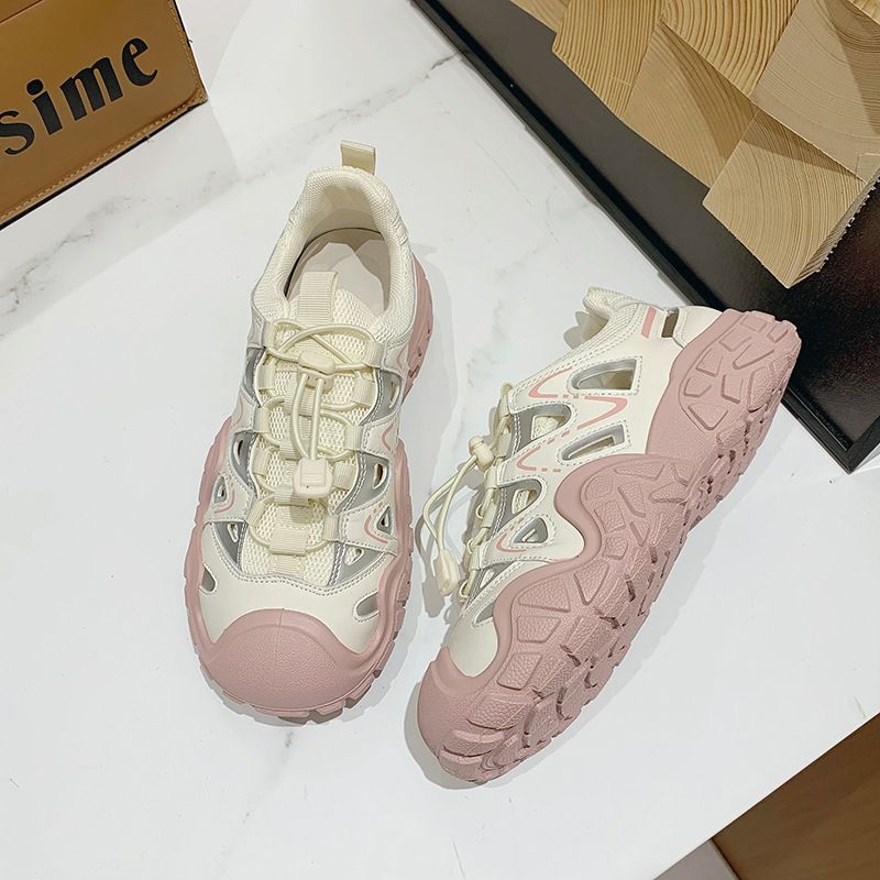Breathable Outdoor Hiking Shoes For Women, Summer Ugly Cute Clog Sandals With Hollow Design_voghion.com