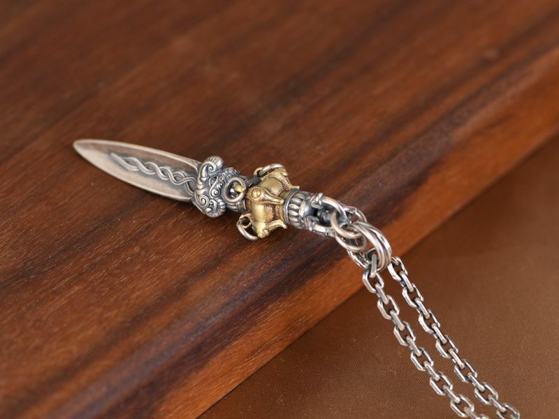 Ciondolo d'argento vintage per realizzare la vecchia bestia proboscide King Kong design del pestello ciondolo da uomo gioielli in argento_voghion.com