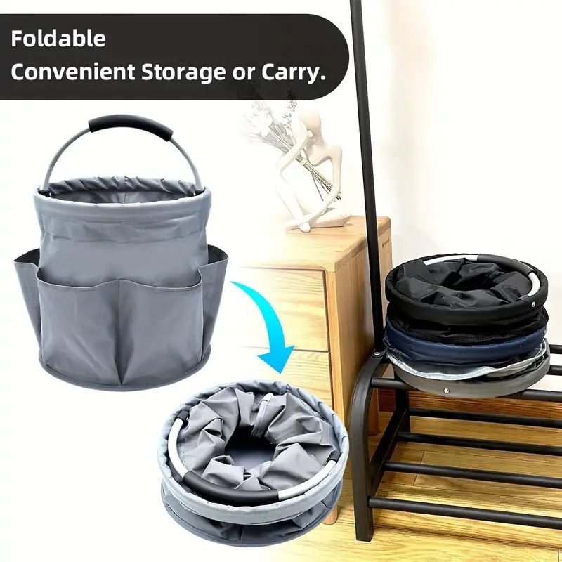 Foldable Picnic Basket Multi-Purpose Storage Tote For Outdoor Garden Travel Camping Portable Organizer With Handles_voghion.com