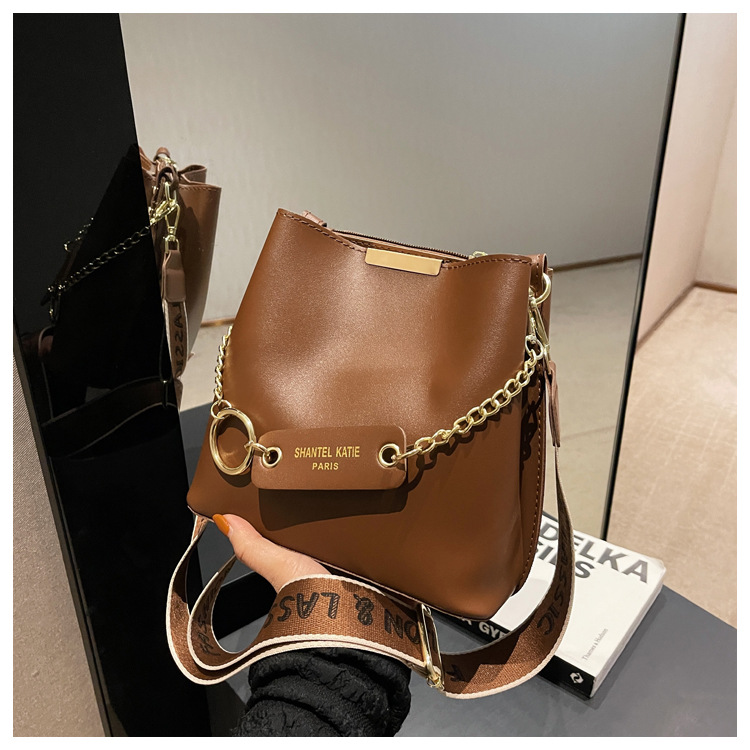 Bolsa feminina inverno moda um ombro crossbody simples estilo ocidental bolsa balde portátil_voghion.com