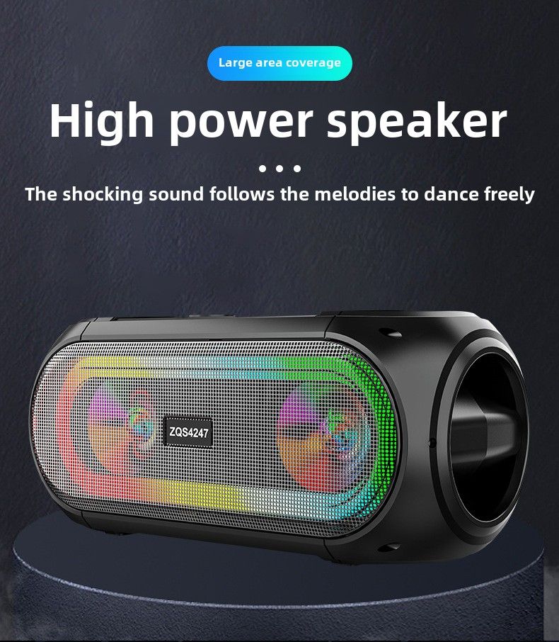 Altavoz portátil de karaoke con Bluetooth ZQS4247 para el hogar, sin audio, con micrófono, para exteriores, para karaoke en casa._voghion.com