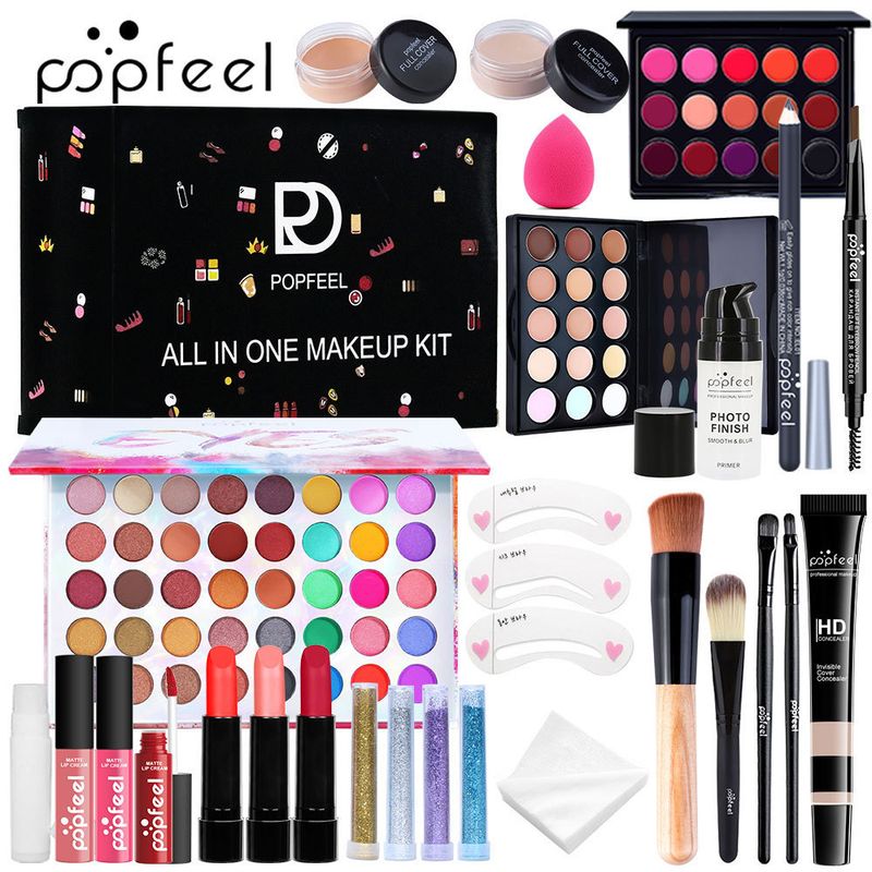 Makeup Sets Exclusive POPFEEL Makeup Set Combination Beginner Cosmetics Full Set Of Makeup Tools Nude Makeup BOX_voghion.com
