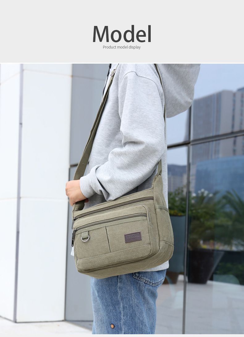 Men's Outdoor Large Capacity Shoulder Canvas Bag_voghion.com