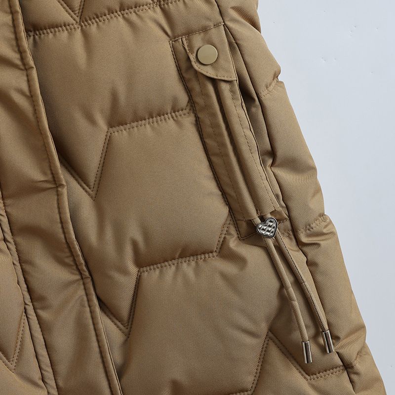 Quilted Puffer Vest For Women - Longline Hooded Winter Gilet With Zipper Pockets (Black/Beige/Khaki/Red, Sizes M-XXL)_voghion.com