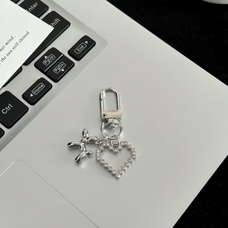 Colored Diamond Heart-Shaped Keychain, Pendant, And Bag Accessory_voghion.com
