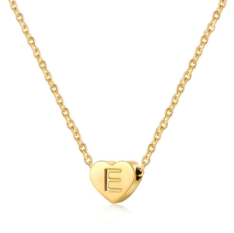 colar de aço titânio com 26 letras de amor em formato de coração_voghion.com