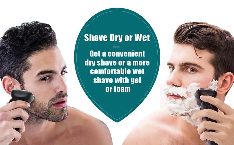 Rasoio elettrico da uomo - Wet/Dry con rifinitore per naso e basette_voghion.com