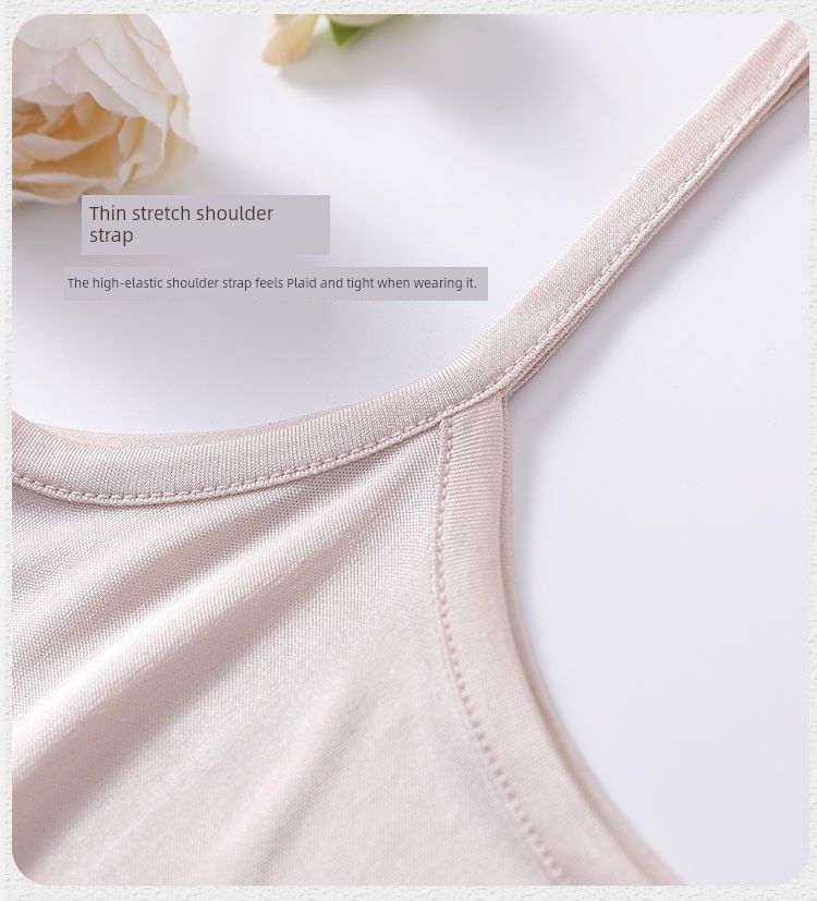 High-End Knitted Camisole Bra Anti-Wardrobe Malfunction Silk_voghion.com