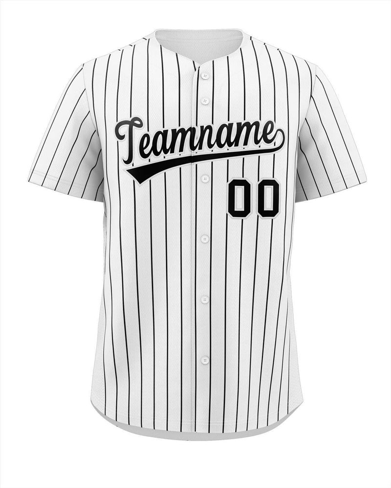 Maglia da baseball bianca da uomo, casual, a maniche corte, con scollo a V, ricamata e cucita, con bottoni, per feste e sport_voghion.com