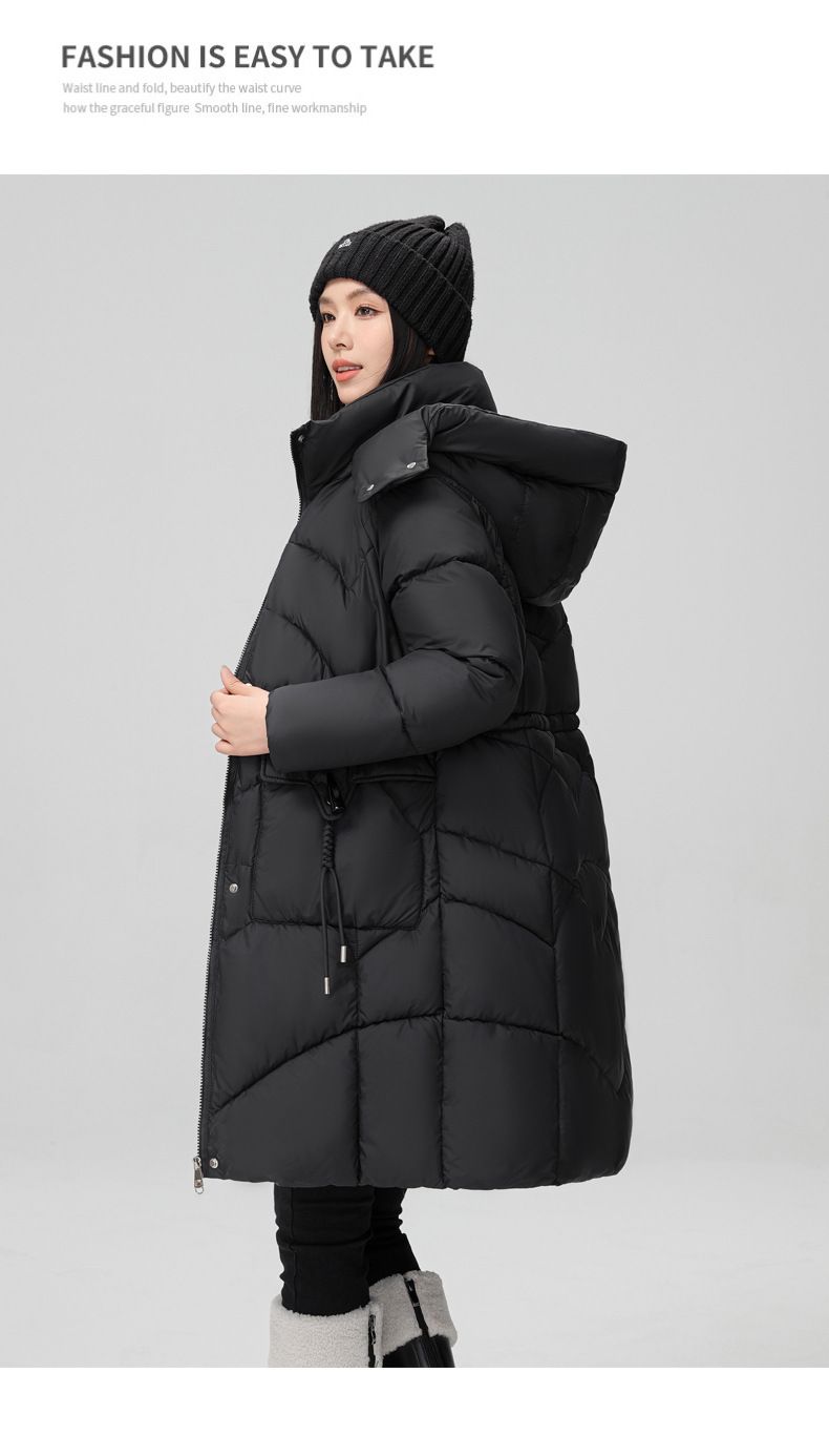 Winter-Puffermantel für Damen – Mittellange, gesteppte Daunenalternative mit lockerer Passform, dicker Baumwollfüllung und stylischer Brotlaib-Silhouette_voghion.com