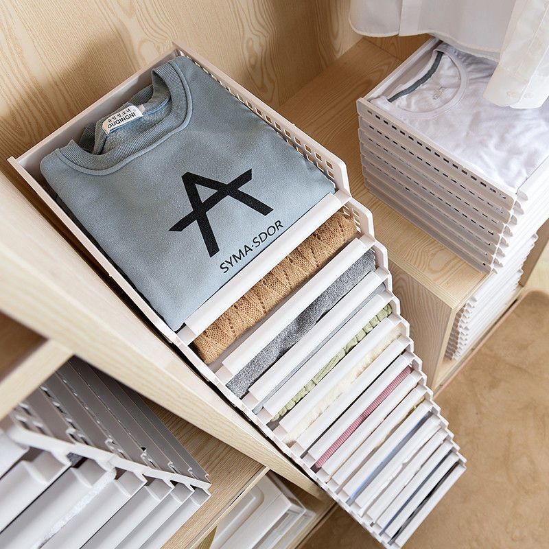 Wardrobe Layered Clothing Drawer Home Closet Artifact Dormitory Clothes Pants Storage Organizer Rack_voghion.com