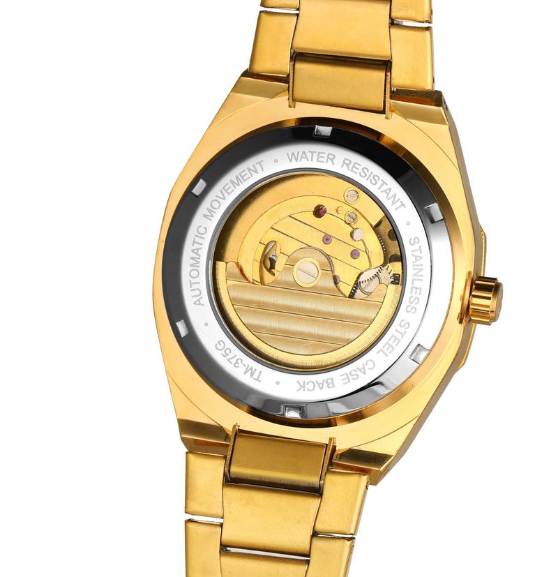 Men's Automatic Mechanical Watch With Luminous Hands, Three Subdials, And Day Display - Stainless Steel Band Six Pin Week Steel Belt Mechanical Watch_voghion.com