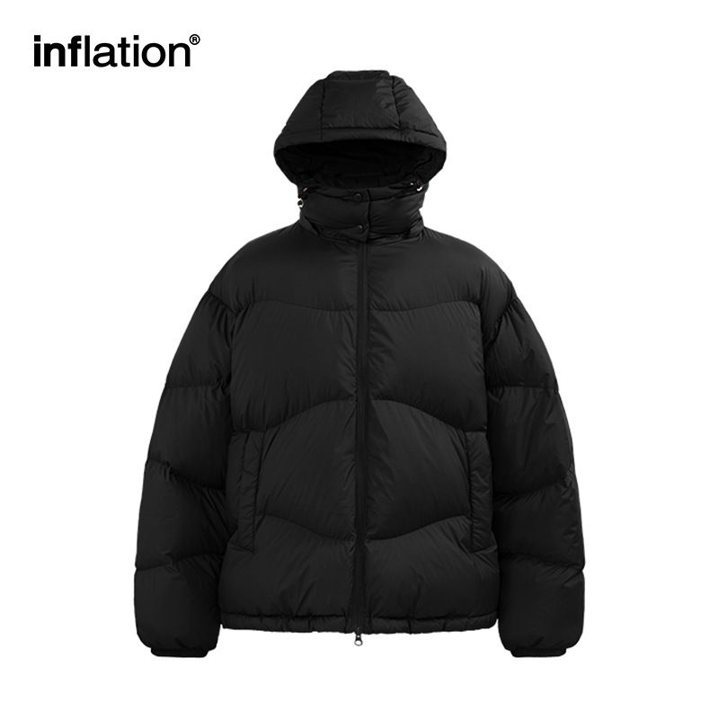 Männerkleeder liicht a portabel Puff Daunenjacke trendy Mark Hierscht a Wanter nei Samt effen Faarf Kapuzenjacke fir Männer_voghion.com