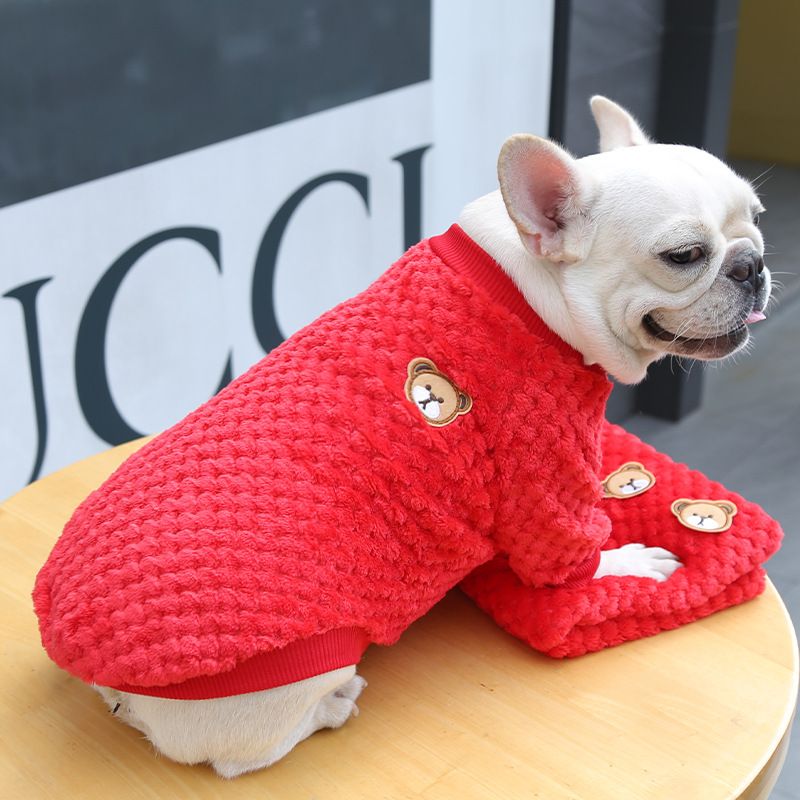 Ropa para perros pequeños y grandes, ropa para gatos, otoño e invierno, nuevos suministros para mascotas, ropa de vellón, método, cubo, ropa de dos patas, cuadros_voghion.com