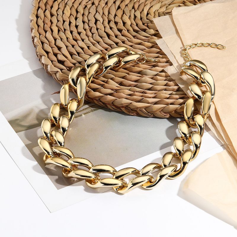 accessori per collana esagerata hip hop collana a catena in acrilico collana acrilica oro esagerata da donna_voghion.com