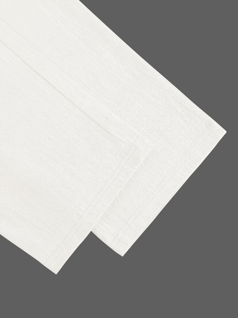 Herrenbekleidung, Arbeitskleidung, einfarbige Cargo-Jogginghose mit mehreren Taschen – lässige, locker sitzende, konisch zulaufende Hose mit mehreren Taschen aus reinem Baumwollleinen (Weiß, Beige)_voghion.com