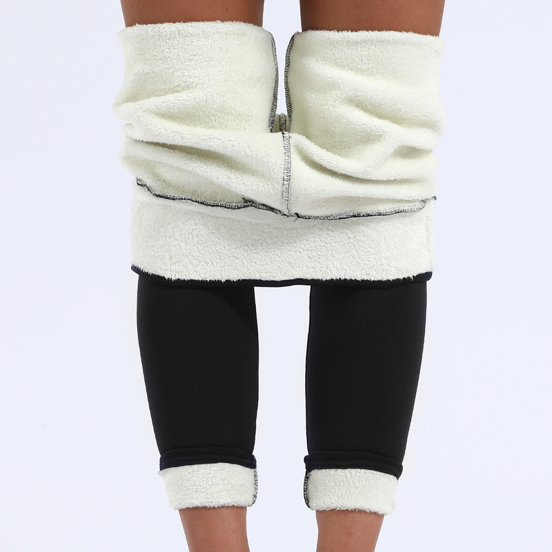 Women's Clothing Popular Spot Large Size Plus Tight Warm Pants Autumn And Winter Lamb Veet Thickened Stretch Leggings_voghion.com