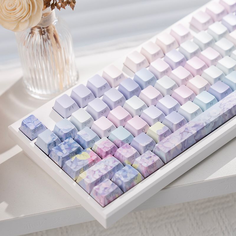 Teclado Walking Cat M108 Nical con grabado lateral, degradado, transparente, inalámbrico, con cable, para oficina, con sonido Mahjong Z108_voghion.com