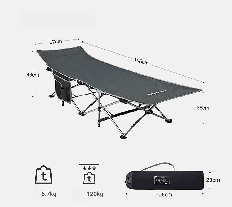 KingCamp Camping Portable Ultra-light Recliner Companion Single Office Nap Outdoor Folding Bed_voghion.com