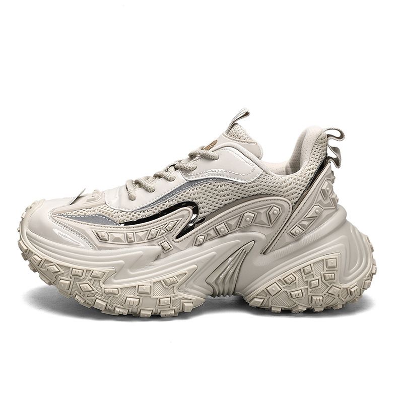 26xx Scarpe futuristiche per papà, nuove, in mesh patchwork, struttura tridimensionale, sneakers alla moda_voghion.com