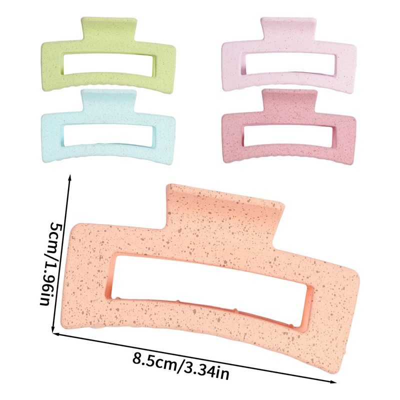 Pince à griffes carrées creuses unique - Design minimaliste géométrique carré creux - Pince requin pour chignon de douche à l'arrière de la tête_voghion.com