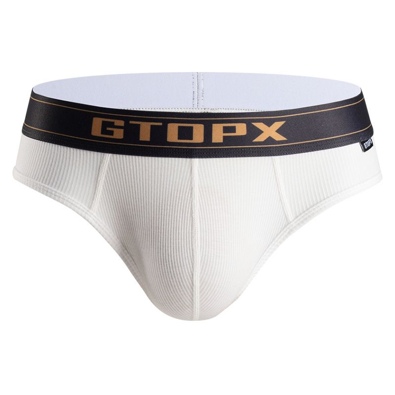 2025d GTOPX Men's Low Waist Single Layer Summer U Convex Thin Briefs Comfortable Sexy Underwear_voghion.com