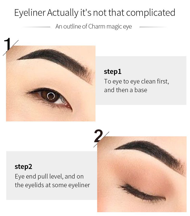 Penna eyeliner con punta morbida, impermeabile, anti-sudore, ad asciugatura rapida, adatta ai principianti, anti-sbavature, strumento per il trucco degli occhi neri a lunga durata_voghion.com